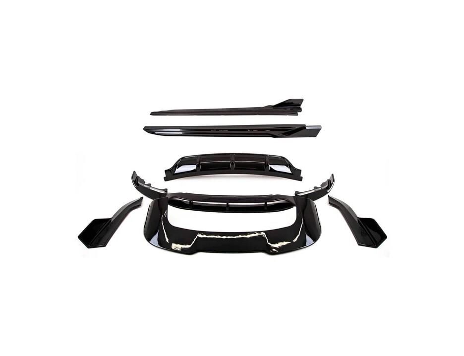 Aero Gövde Kiti X5 F15 -Ön Splitter Arka Difüzör Marşpiyeller Tavan Spoyleri- (Piano Black) 2013-2018