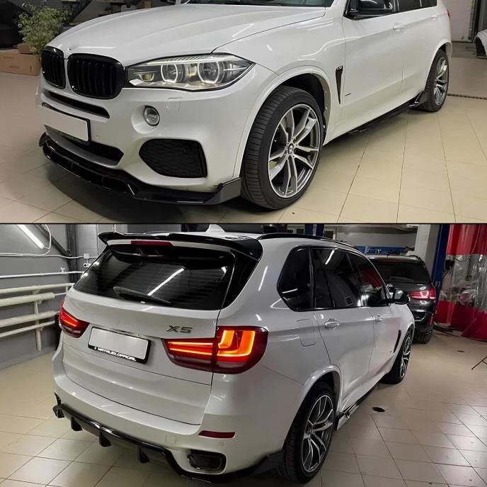 Aero Gövde Kiti X5 F15 -Ön Splitter Arka Difüzör Marşpiyeller Tavan Spoyleri- (Piano Black) 2013-2018