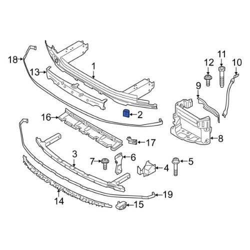 Tampon Demir Braketi G30 G32 G11 Ön Alt Sağ/Sol 51117357203