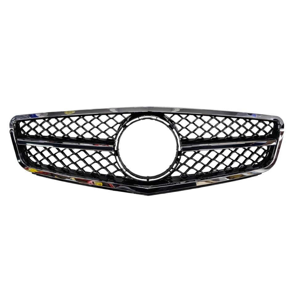 Panjur W204 Krom/Siyah -C63 AMG- (Krom Çerçeve)
