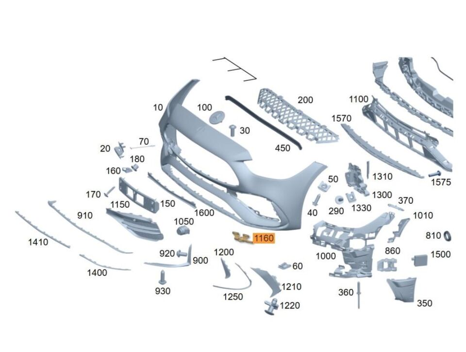 Tampon Braketi W206 Ön İç Sağ -AMG- 2068842200