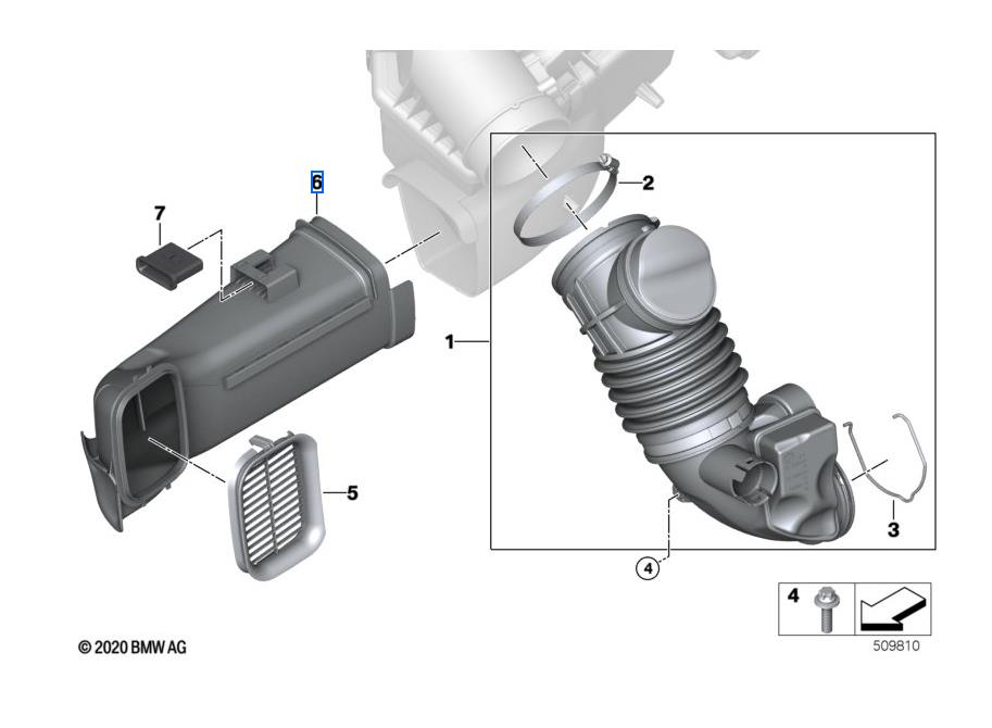 Hava Filtre Emiş Kanalı G20 G22 G26 (B46 B48 B58) 13718635103