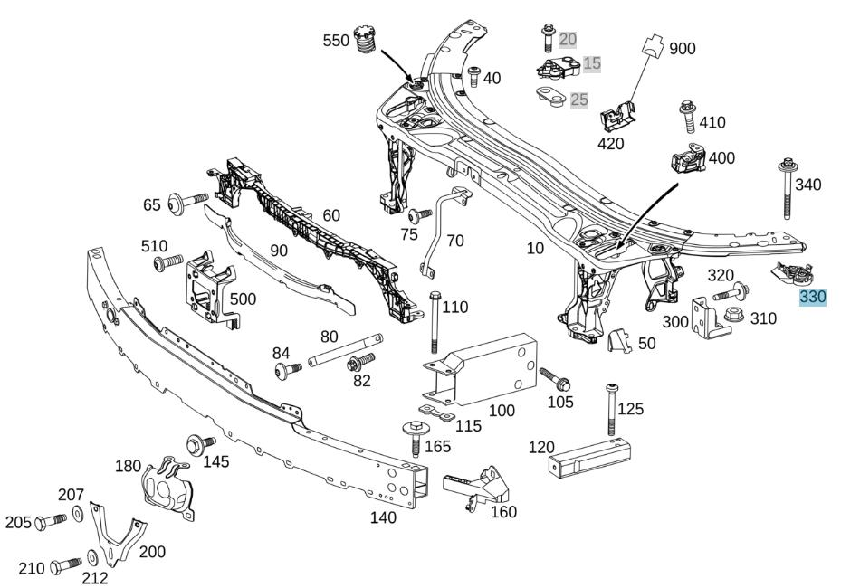 Panel Braketi W205 Sağ 2056260312