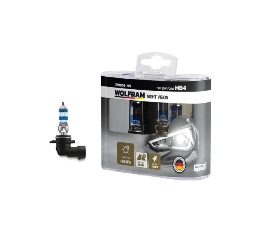 Wolfram Night Vision HB4 Ampul 12V 51W P22d Set